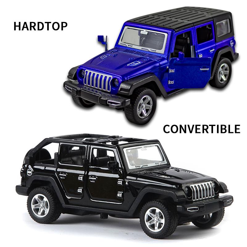 1/36 Scale Alloy JEEPS Wrangler Car Model Simulation Off-road Vehicle Pull Back Car Decoration Ornaments Collection Toys For Children