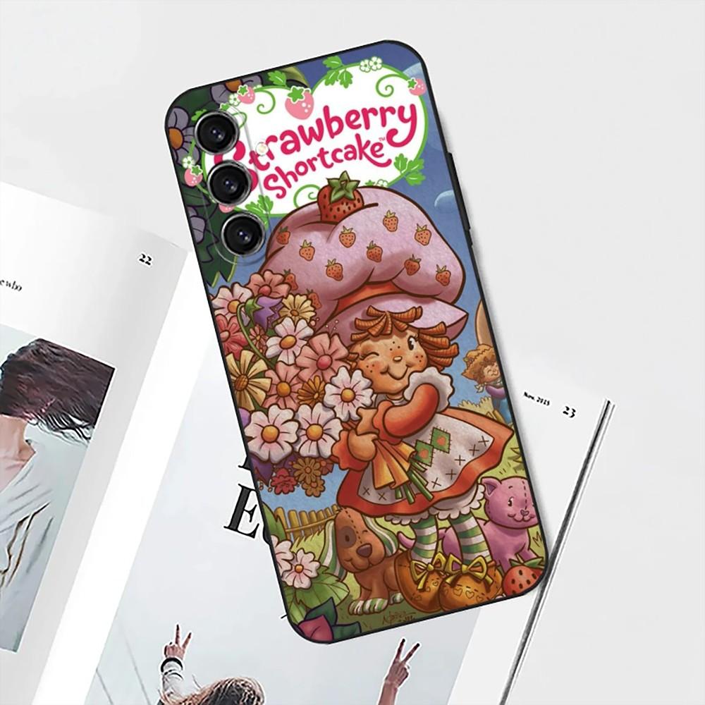 Strawberry Vintage S-Shortcake  Phone Case For Samsung S25,S24,S21,S22,S23,S30,Ultra,S20,Plus,Fe,Lite,Note,10 Black Soft Shell