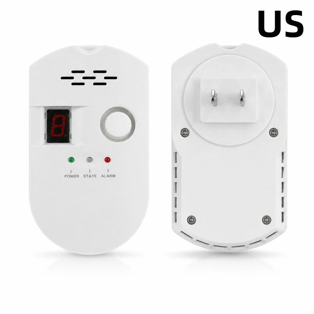Digital Display Gas Detection System Temperature Humidity Sensors Plugs & Play Gas Alarm Kitchen