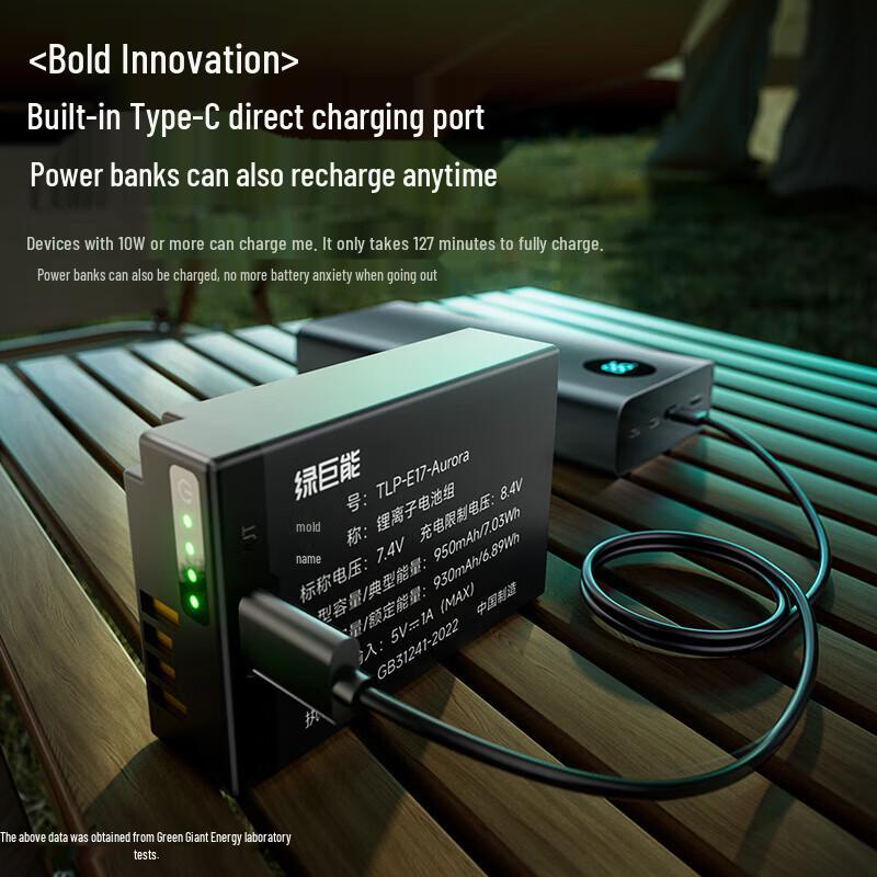 Llano Aurora LP-E17 Direct Charge Camera Battery for Canon CN plug (adapter included)