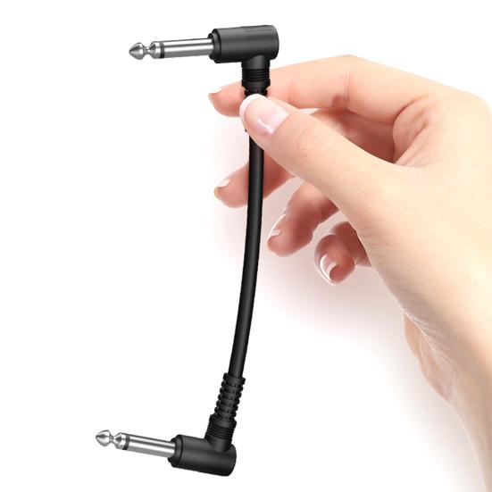 15/20cm Universal Guitar Effect Pedal Instrument Patch Cable Right Angle Plug