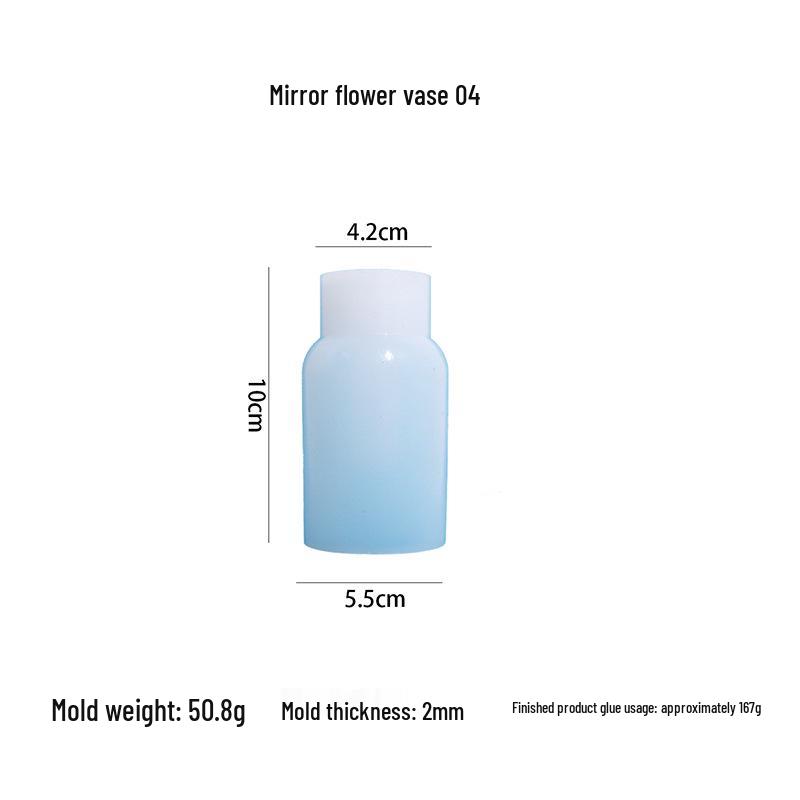 Zhongcheng Nordic Light Luxury Stripe Resin Vase Mold - DIY Silicone Epoxy