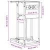 Nightstand Grey Sonoma 41.5 x 26 x 60.5 cm Engineered Wood