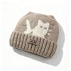 Autumn and Winter Hats, Women's Velvet Warm Cat Ear Wool Hats, Knitted Hats, Ear Protectors, Cold Hats, Small and Versatile Stacking Hats