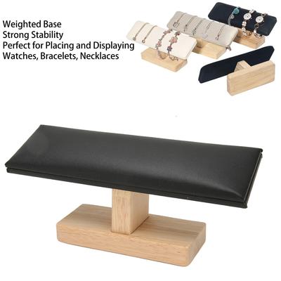 Uhrenhalter Faseebene Einlagig Armbandhalter T-Form Halter für Schreibtisch Büro Schwarz