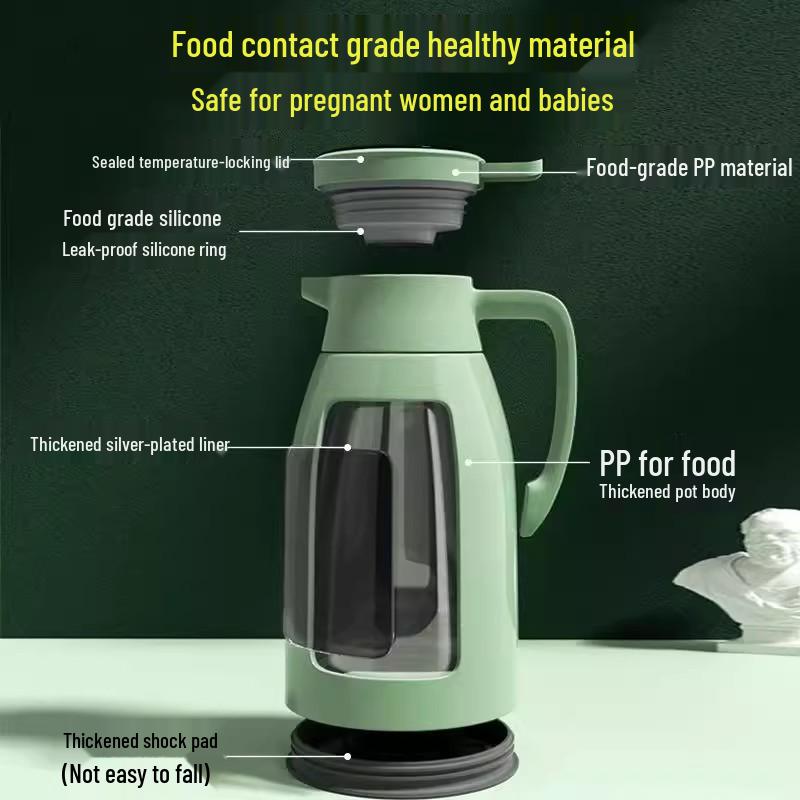 Large Capacity Glass Liner Warm Water Thermos - New Model for Dorms and Homes