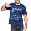 Solid Color Men Short Sleeve T Shirt Oversized Volleyball Girl Noun Same As Normal Girl Just Much Cooler Fashionable For Him