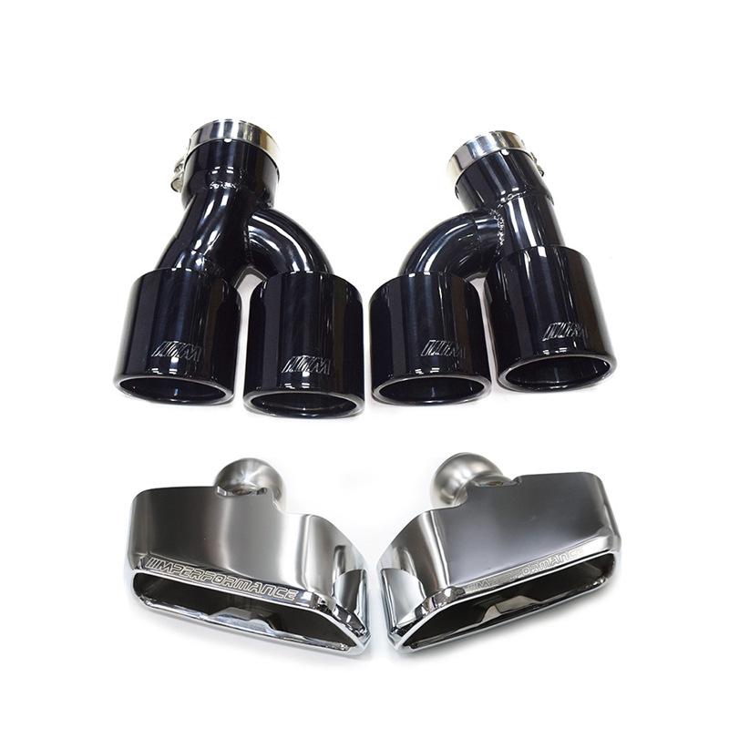 Quad Titanium Black MP Exhaust for BMW 5 Series 525li/530 G30/G38 - Square Nozzles