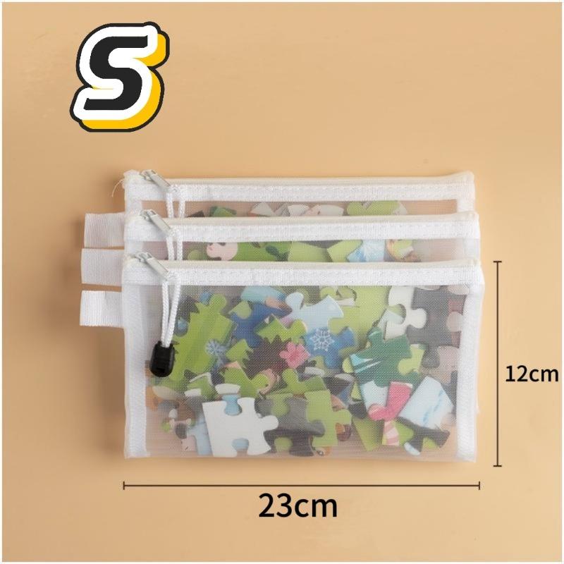 

Детский пазл, строительный блок, игрушка, сумка для хранения с классификацией, прозрачная сетчатая сумка на молнии, инструменты для хранения, организация косметики 1PCS