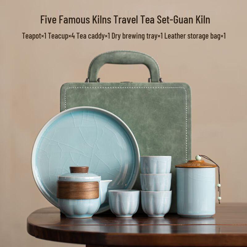 Ru Kiln Portable Travel Tea Set