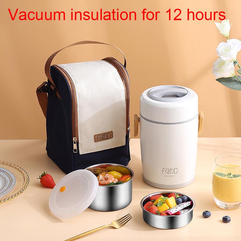 

Ланч-бокс с вакуумной изоляцией, контейнеры для хранения продуктов из нержавеющей стали, портативный герметичный термос большой емкости, термос Bento Box