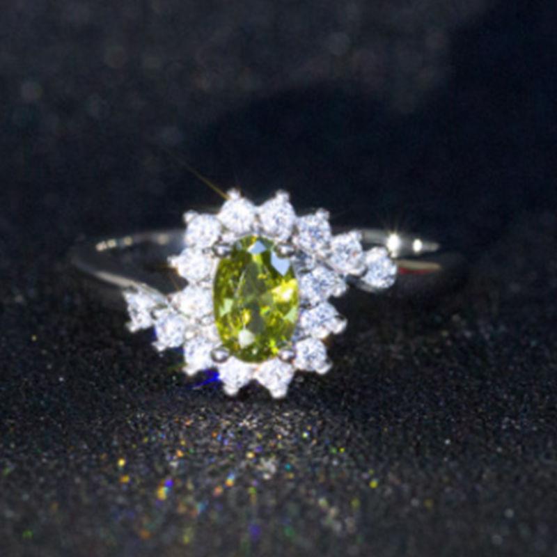 Women'S Creative Sapphire Blue Zircon Women'S Ring, Jewelry