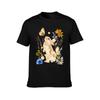 Pretty Rabbit With Colorful Flowers Wildlife Design T-Shirt T Shirts for Man Graphic Vintage T Shirt Man Luxury T-Shirt