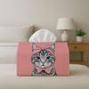 1pc Pastel Kitten Napkin Holder with Pink Bow - Cat-Themed Napkin Dispenser, Durable Fabric Suitable for Home, Car,, Party Decor, Table Setting Access