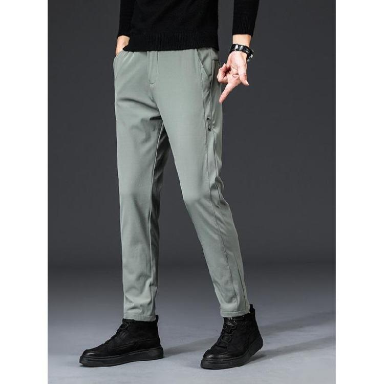 Men's Casual Pants Spring Autumn Versatile Stretch Comfortable Breathable Straight Leg Style