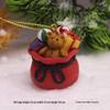 Santa Claus and Snowman Figurines with Christmas Ornaments, Brown Bear Gift Bag & Micro Landscape Pendant