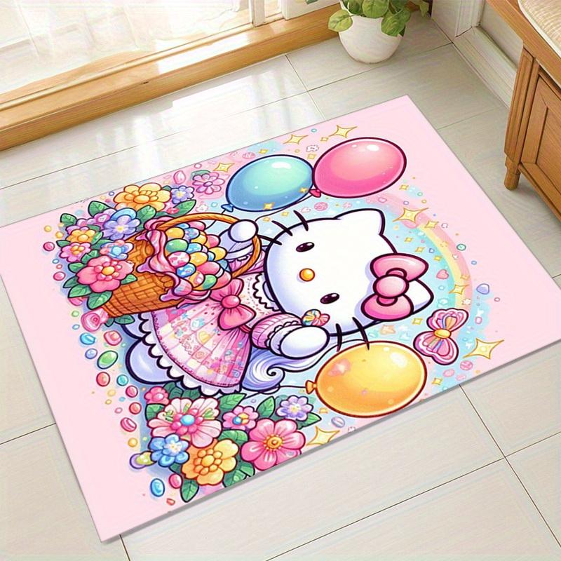1 шт. Хэллоу Китти Радужные Шары Корзина с Цветами Коврик для Офиса Ковер для Улицы Домашний Декор Подарокz129 60cm by 90cm