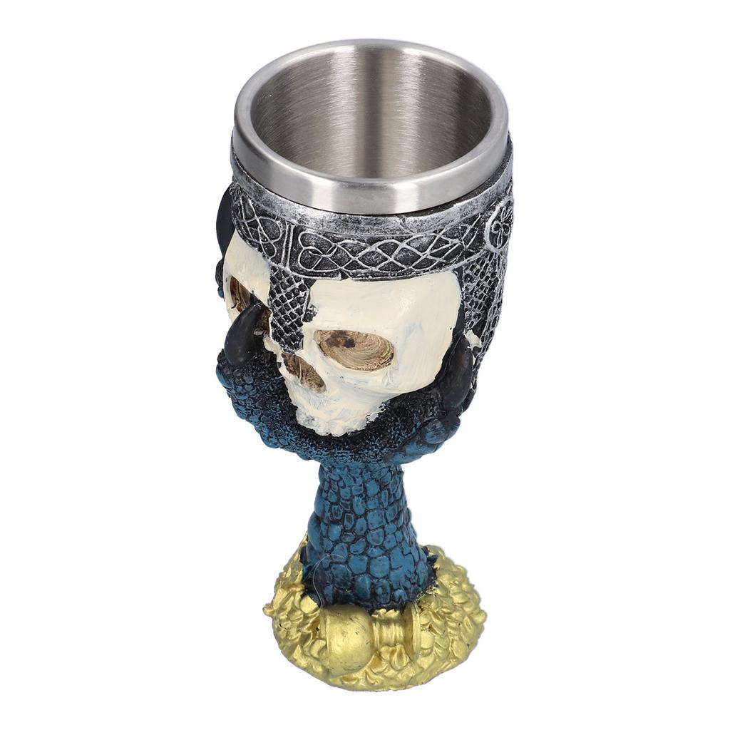 Skull Head Wine Goblet with Stainless Steel Inner Personalized Claw Skull Cup for Home