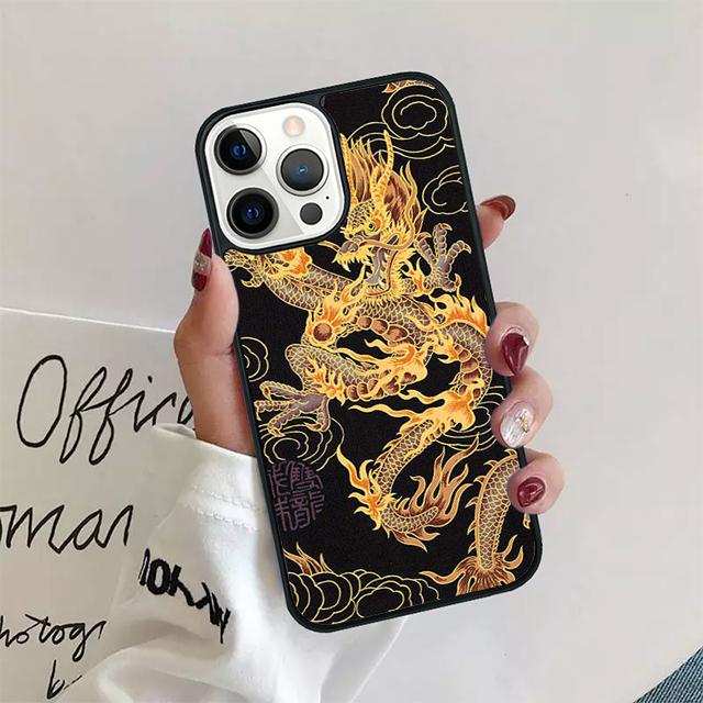 Retro Chinese Dragon Totem Coque Shell For iPhone 17 Air 15 16 14 13 12 Pro Max 11 Pro Max Plus Phone Case Cover