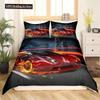 Flower Skull Bohemian Duvet Cover Set 3D Microfiber Roses Floral And Skeleton 2 Piece Bedding Set