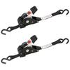 Automatic Retractable Lashing Straps, Ratchet Straps, 1.8m X 25mm, Set of 2. Cargo Securing Straps, Tie-Down Straps, Maximum Load 180kg, Breaking Load
