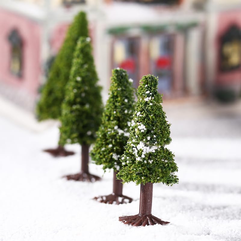 Cabilock 10pcs Sandbox Pine Trees Micro Landscape Material Construction Pine Tree Model Sand Table Decoration Lightweight and Portable Mini