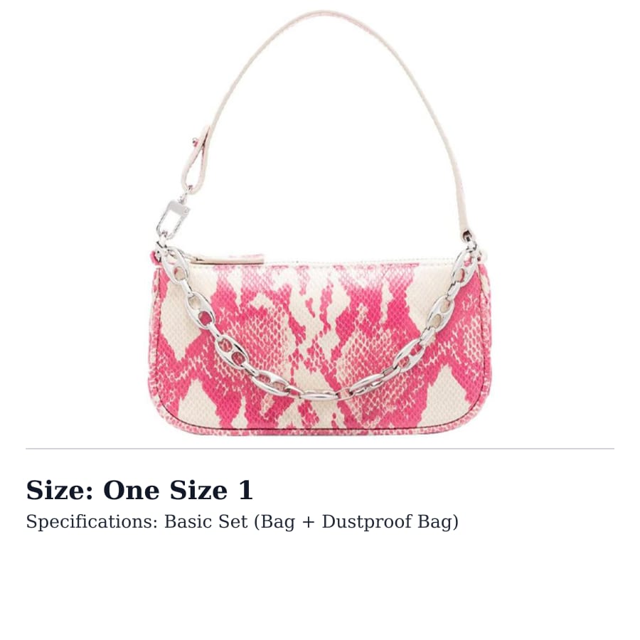 By Far Mini Rachel Sheepskin Shoulder Bag, Chain Baguette Bag, Handbag Mini Women's Pink 21PFMIRACYCRSMA