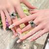 Emerald Green Zircon Butterfly Knot Ring With 18K Gold Plating Vintage Floral Womens Adjustable Opening