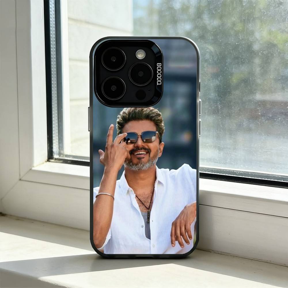 

S-Singer Thalapathy Vijay Phone Case For iPhone 17,16,15,14,13,12,11 Plus,Pro Max,XS,Colorful Silver Black Cover iPhone17air