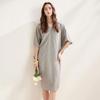 Mulberry Silk V-Neck Short-Sleeve Loose Dress