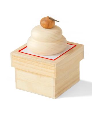 Kagami Mochi Decorazione in legno Nuovo oggetto decorativo Piccolo anno (con supporto)