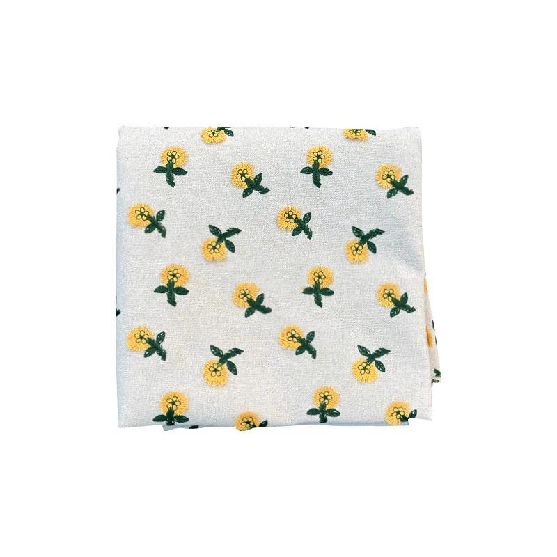 

50x125 см шикарная художественная вышивка ромашка льняная ткань хлопок лен 3D ромашка жаккардовая ткань для самостоятельного изготовления платья одежда сумка подушка материал 50x125cm