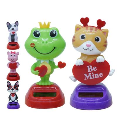 Solar Powered Dancing Animal Ornaments Cute Little Animals Car Dashboard Valentine's Day Desktop Decorations Easter Crafts