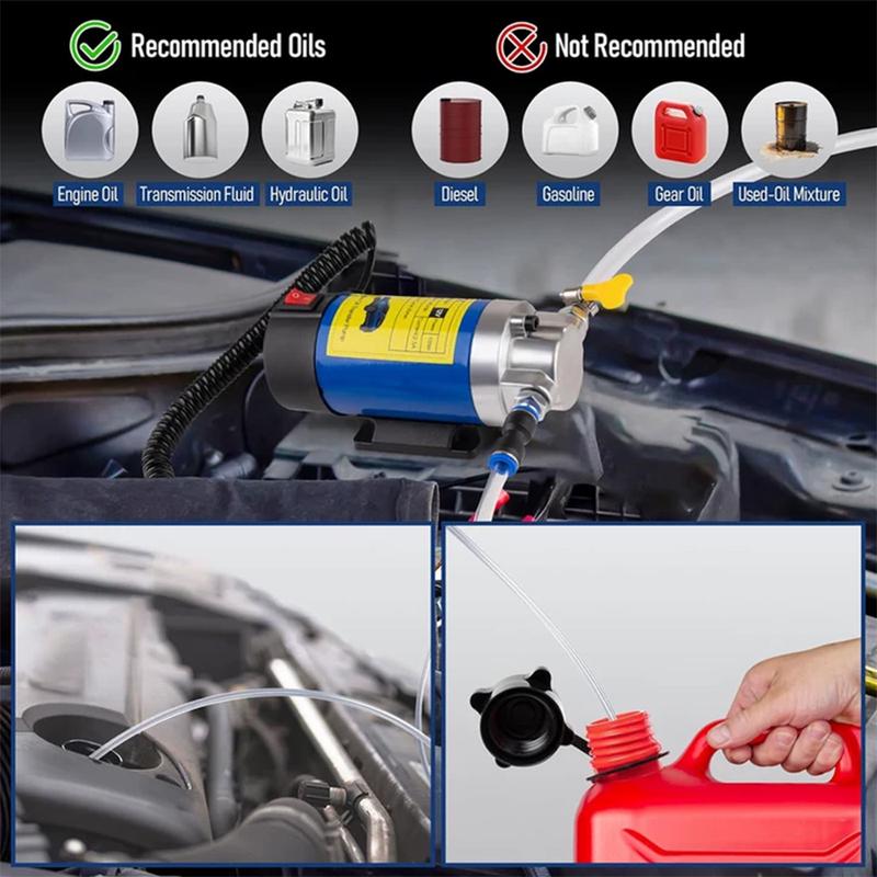 Tragbare Ölpumpe 1-4L/min 12V Flüssigkeitssauger Elektrische Kraftstoffwechselpumpe Siphonwerkzeug für Auto Motorräder Boote