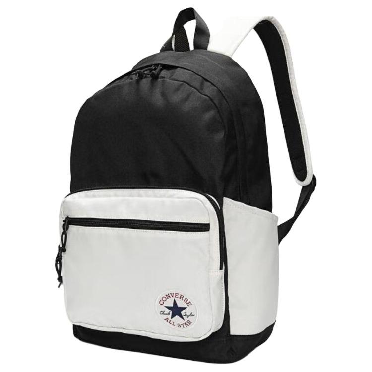New Converse Polyester Backpack Medium Size Unisex Black & Ecru 10026650-A01