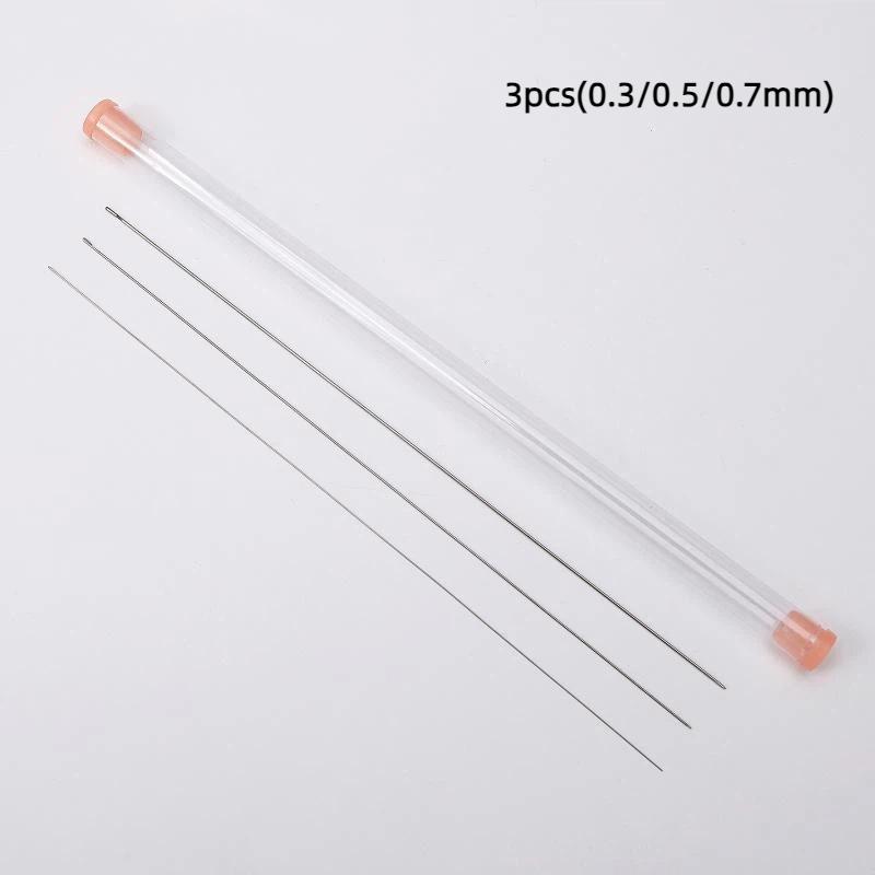 Stainless Steel Beading Needles Slim Sharp Tip With Clear Storage Tube For Diy Jewelry Making Bead Craft Projects
