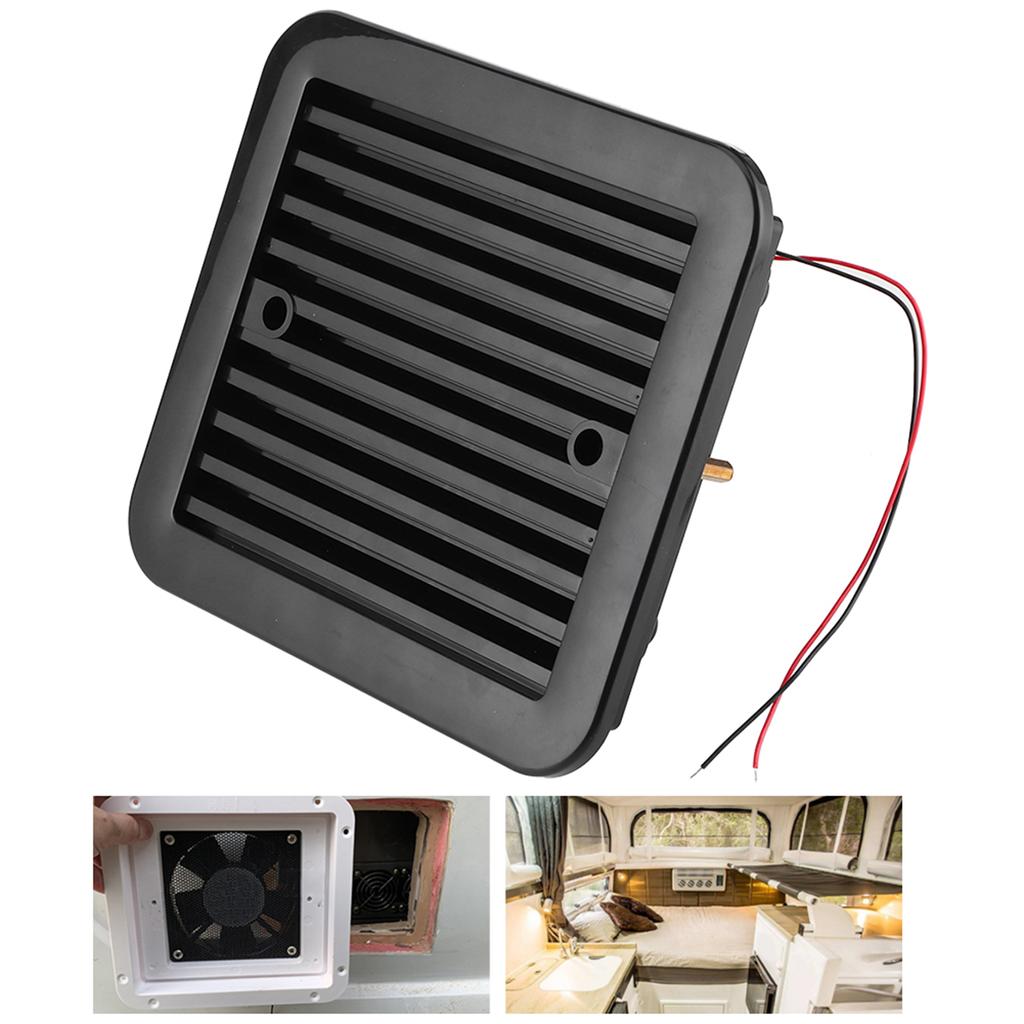 12V 4W Cooling Fan with Shutters Vent One‑Way Side Strong Wind Air Exhaust Car Styling Accessories Side Air Ventilation