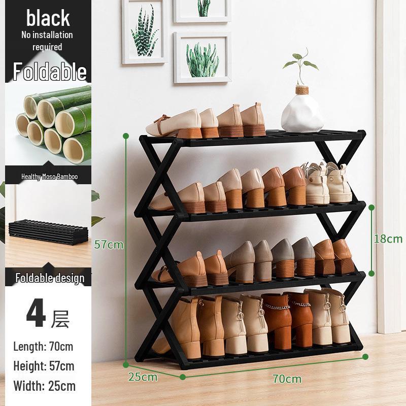 Compact Wooden Shoe Storage Rack: Multi-Layer, Dustproof Shoe Cabinet for Dorm or Entryway