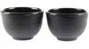 Cast Iron Cups 2 Pcs. Cast Iron Set For Tea And Herbs, Black Enamelled