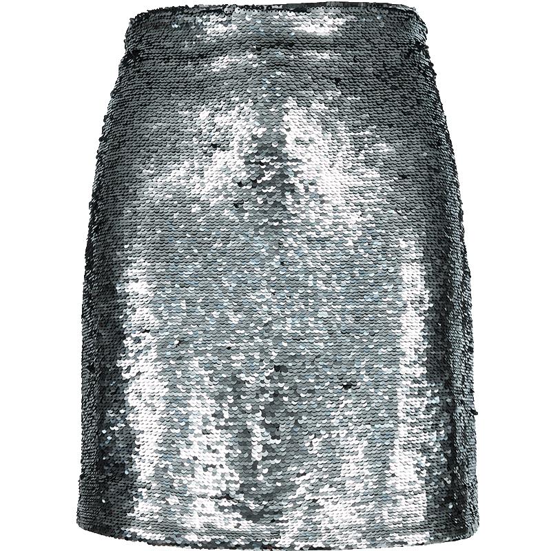 VEROMODA Women s High-Waist Sequin Mini Skirt L