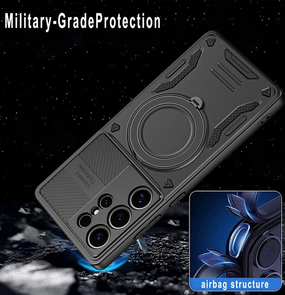 Drop Protective Ring Holder Coque Case for Samsung Galaxy S26 Ultra S25 FE S23 S24 Plus A17 A56 5G A36 A16 A55 A35 A15