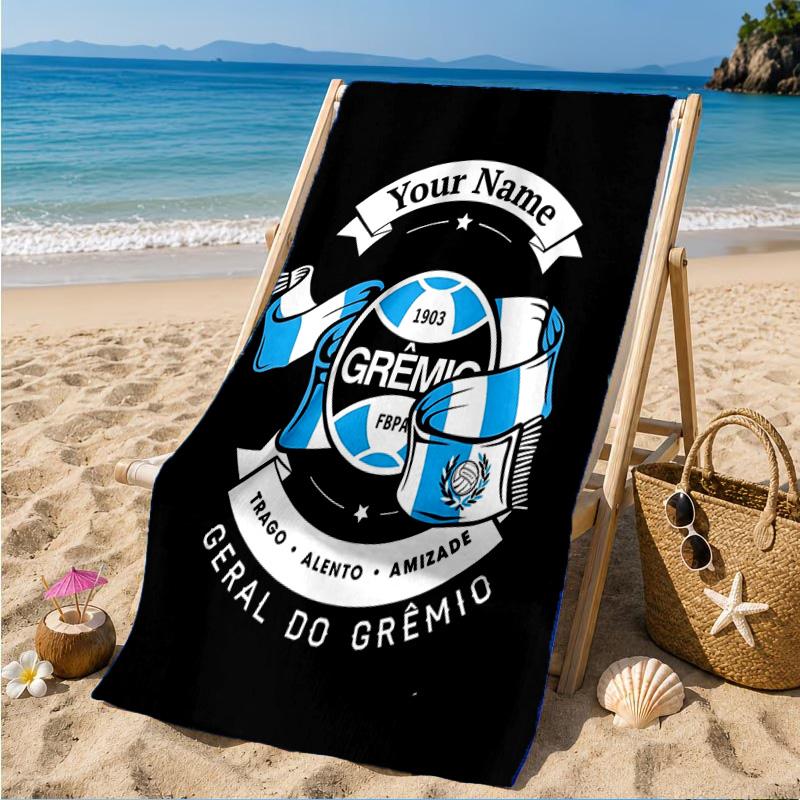 Custom Name FBPA Football Club Emblem Personalized Microfiber Beach Towel, Quick-Dry, Ideal for Summer Travel, Beach Essential, Swimming