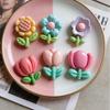 Colorful Resin Flower Charms Cute Glossy Surface For Diy Jewelry Phone Case Hair Clip Crafts