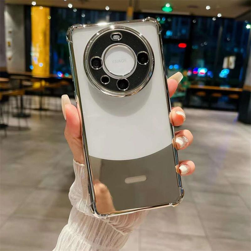 Luxury Electroplated Four Corner Anti Fall Phone Case For Huawei Mate 60 Mate 60 Pro Transparent TPU Shockproof Cover