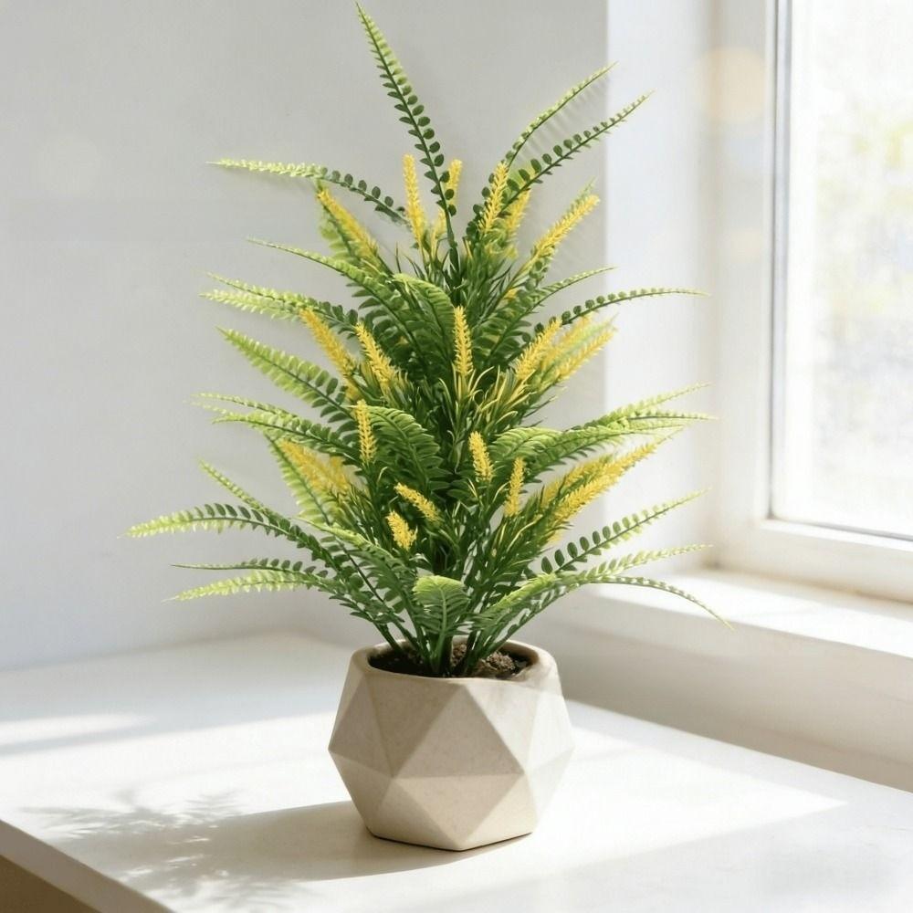 Multicolor Lavender Artificial Plant DIY Bonsai with Ground Stake Faux Greenery Plant Green Leaves Waterproof