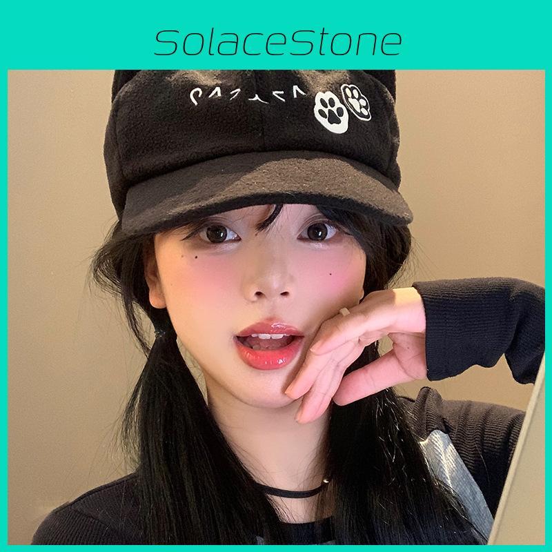 Adorable Black Cat Ear Baseball Cap Unisex Anime Inspired Spring Fashion Accessory