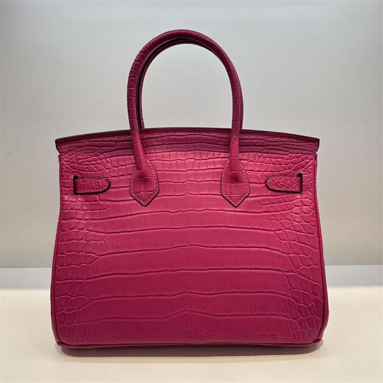 Pelle bovina primo strato motivo alligatore opaca portatile a spalla a tracolla borsa da donna premium transfrontaliera