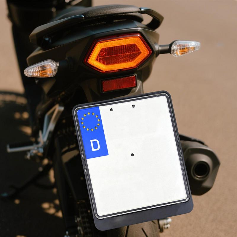 Motorcycle License Plate Frame Motorcycle Plate Frame Vehicle Number Tag Bracket License Protector for Riding Daily Use Truck