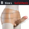 Wearable Silicone Piercing Pants – Hollow Solid Fake Penis with Realistic Design, Strap-On Dildo Underwear for Men & Women, Adult Toy