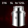 316 Stainless Steel Food Sealed Barrel Jar Thick Rapeseed Wine Transport Tank Edible Peanut Oil Milk Tea Brewing Fermentation